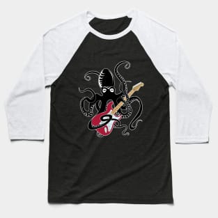 kraken octopus with strat electric guitar Baseball T-Shirt